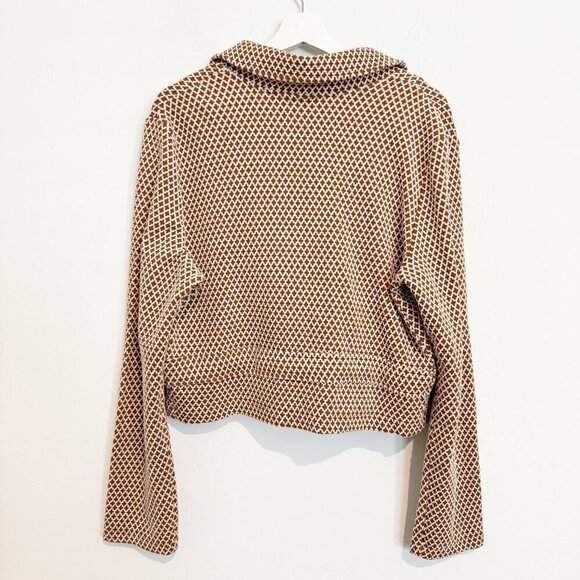 Maeve Cropped Knit Blazer Jacket Anthropologie Office Academia Work Preppy Large - Picture 10 of 12